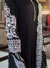 Royal Fashion Fancy Embroidered Chiffon 3 Piece Stitched Suit RF24FEC BLK D-SS21